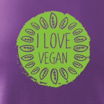 I love vegan v kruhu