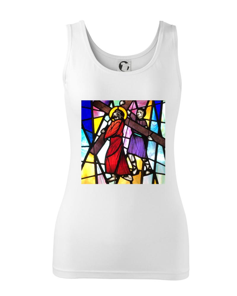 Vitráž - Ježiš a kríž Vitráž - Ježiš a kríž