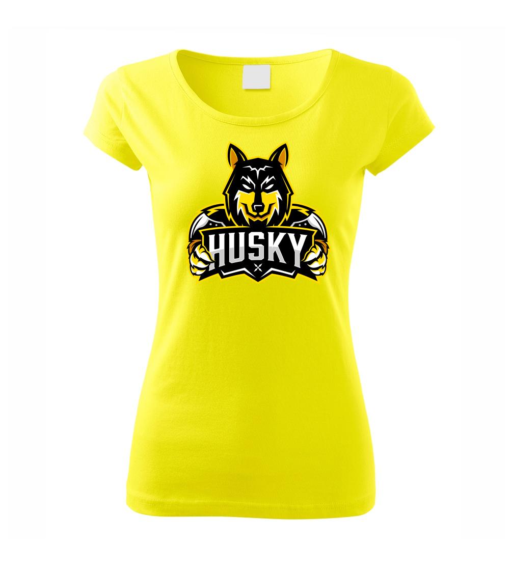 Tričká s motívom Sibírsky husky - Husky - maskot - Dámske tričko Pure