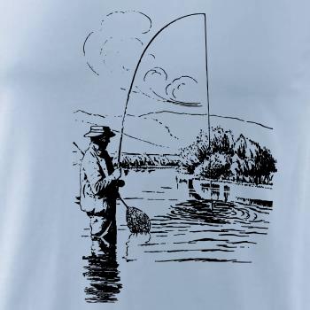 Kreslený rybár s podberákom Kreslený rybár s podberákom