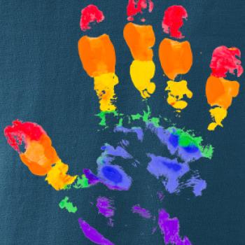 LGBT hand print LGBT hand print