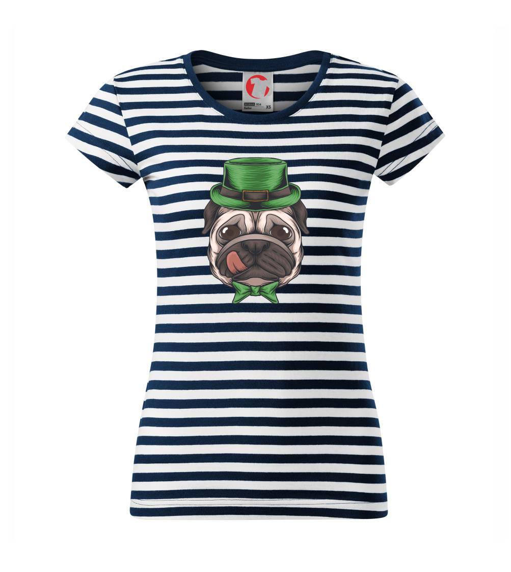 Mops na tričku - Mops a poľovník - Tričko na vodu