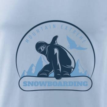 Mountain extreme snowboarding okrúhle