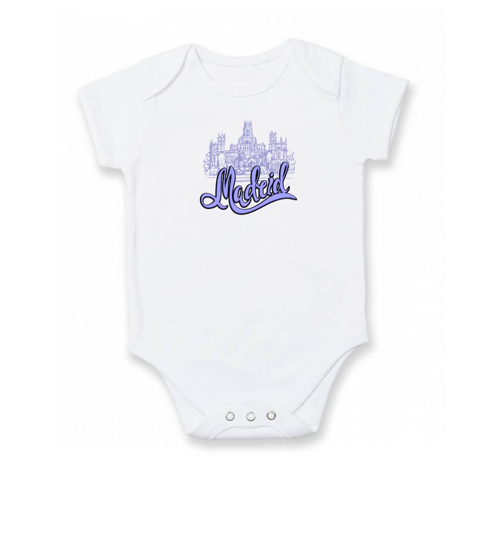 Ostatné mestá / miesta - Madrid Lettering - Body dojčenské s krátkym rukávom