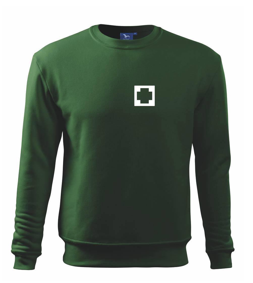 Tričká a mikiny pre záchranárov a lekárov - Kvalitné oblečenie pre zdravotníkov - Hranatý kríž - Rescue - Mikina Essential pánska