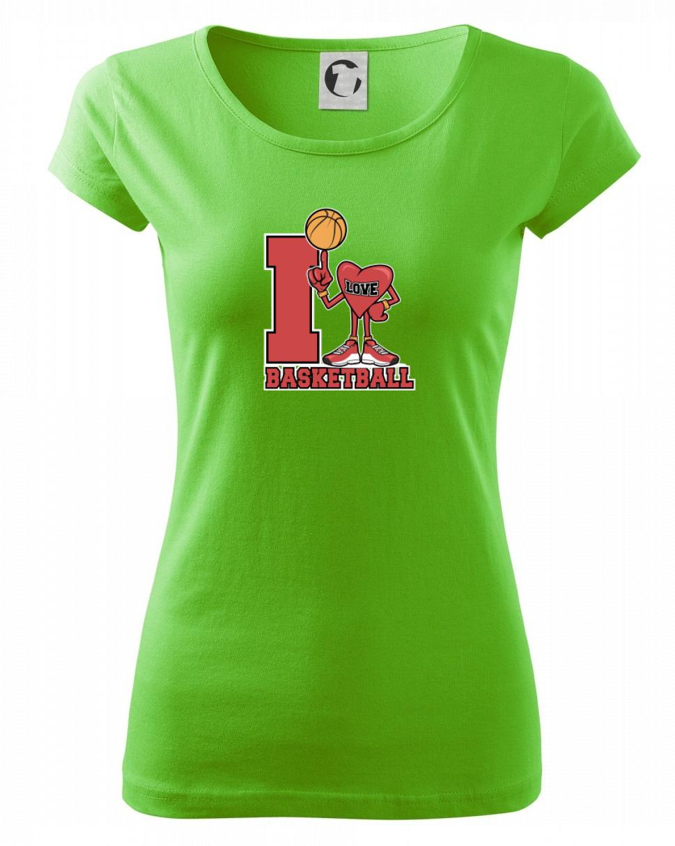 Basketbalová tričká - I love basketball - Dámske tričko Pure