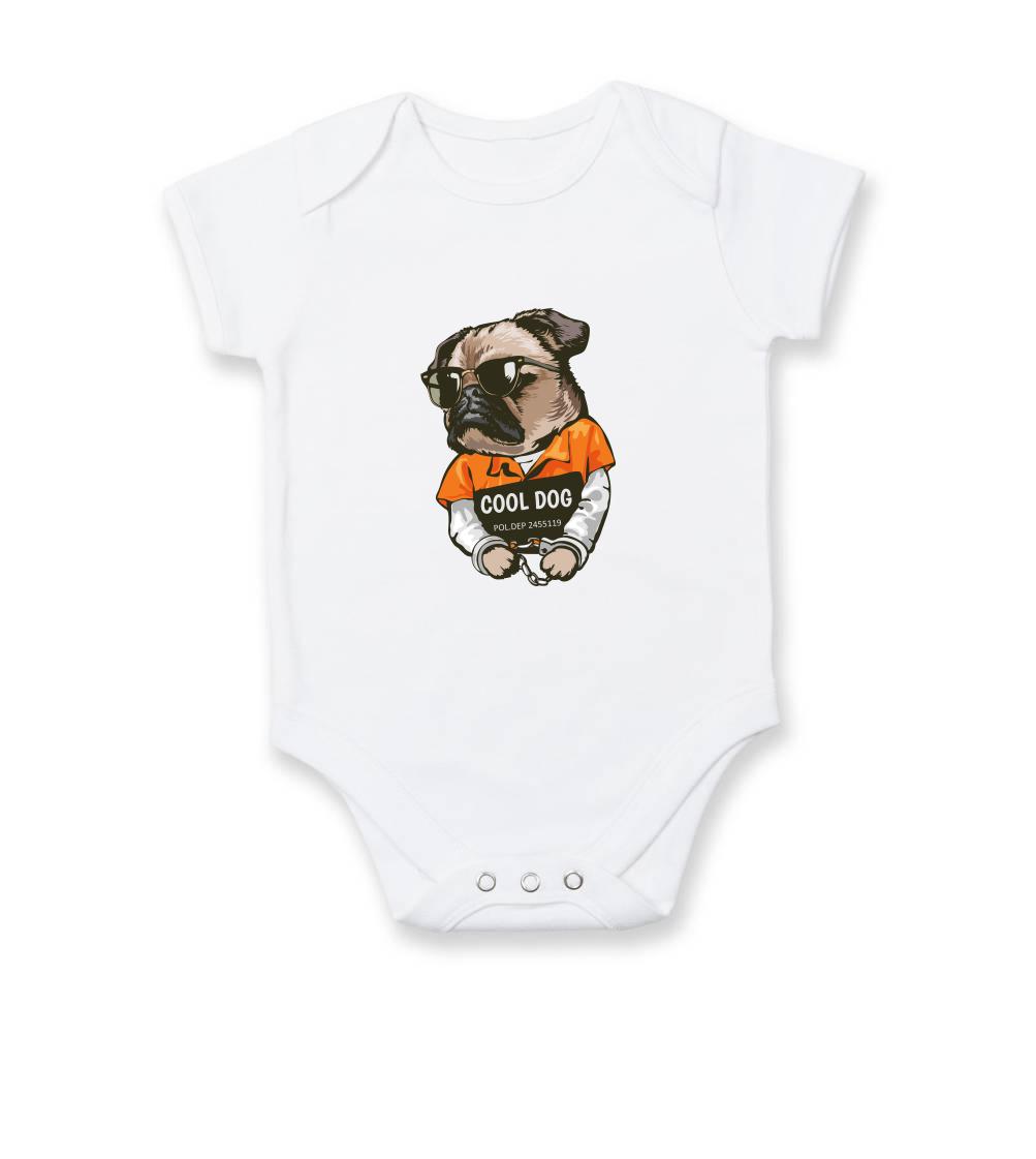 Mops na tričku - Mops výtržník - Body dojčenské s krátkym rukávom
