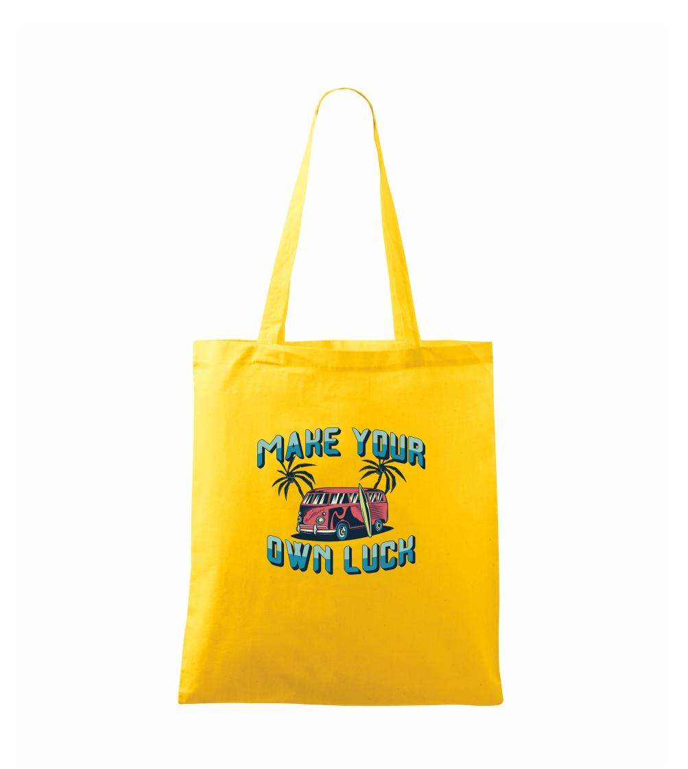 Surferske tričká - Make your own luck - Taška bavlnená