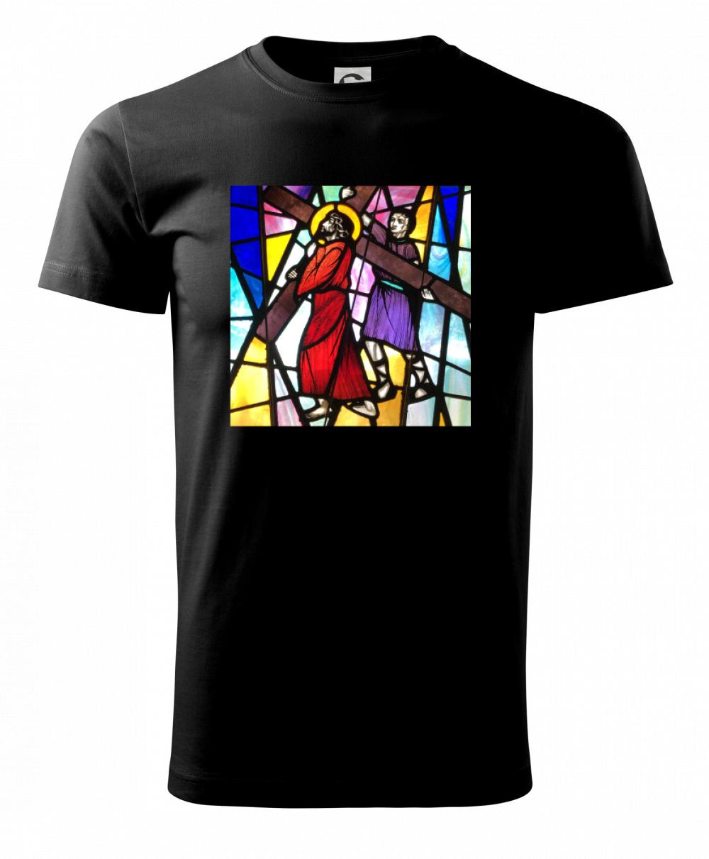 Vitráž - Ježiš a kríž Vitráž - Ježiš a kríž