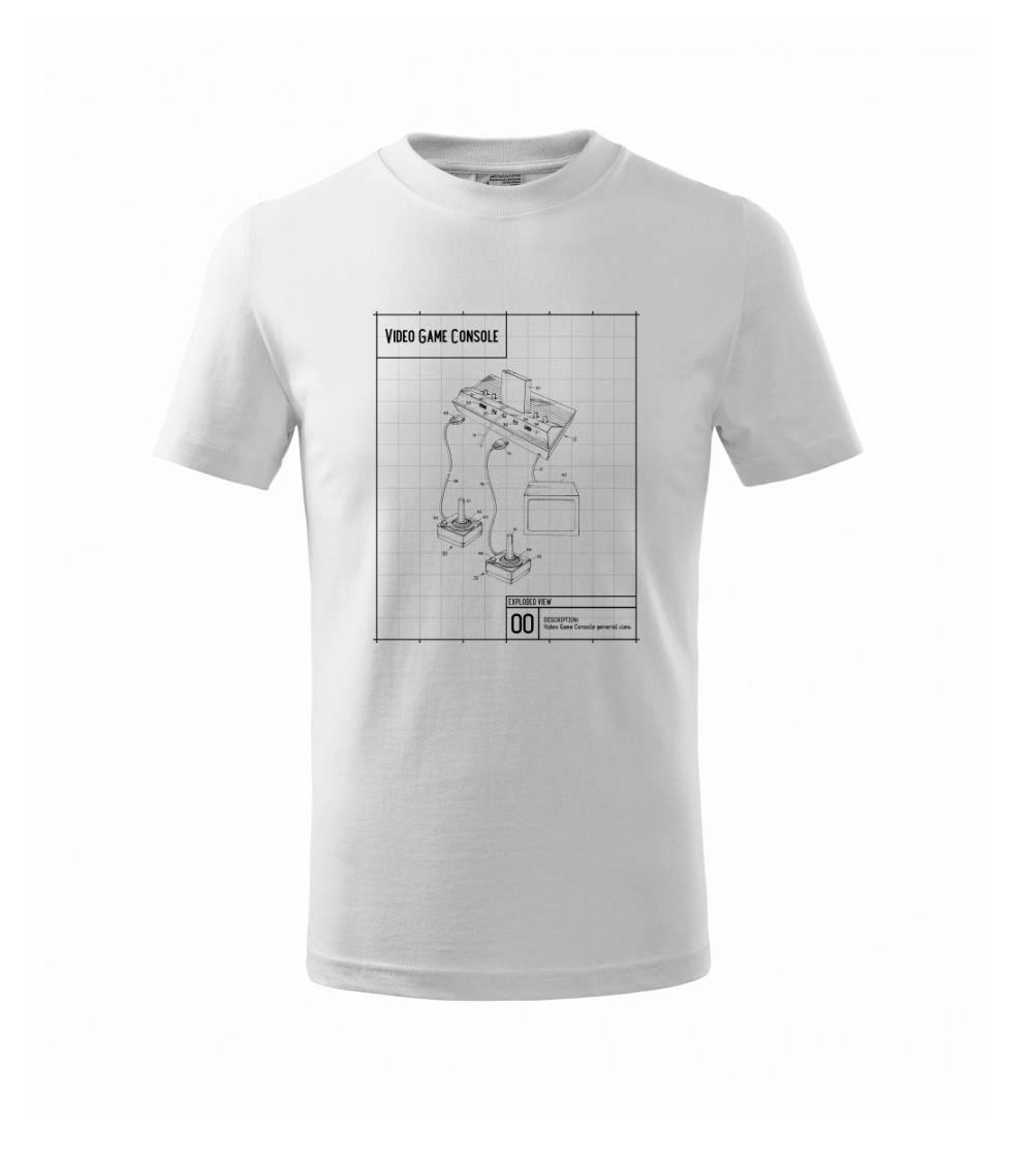 Nákres video game console s joystickom