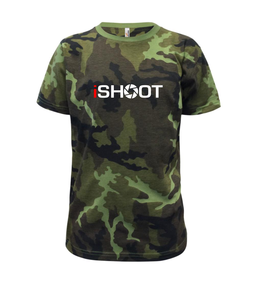 Tričká pre fotografov - iShoot - Detské maskáčové tričko