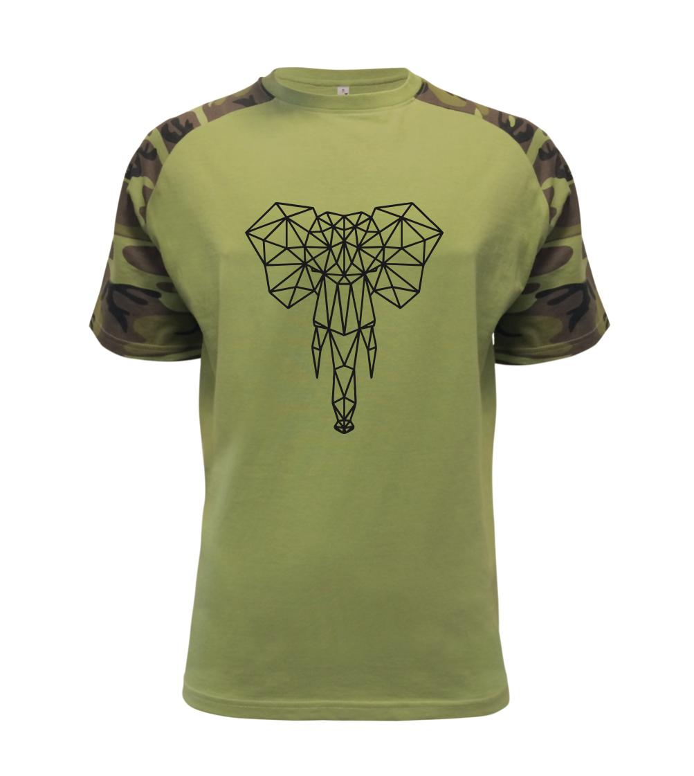 Geometrické zvieratá - Geometria - slon chobot - Raglan Military