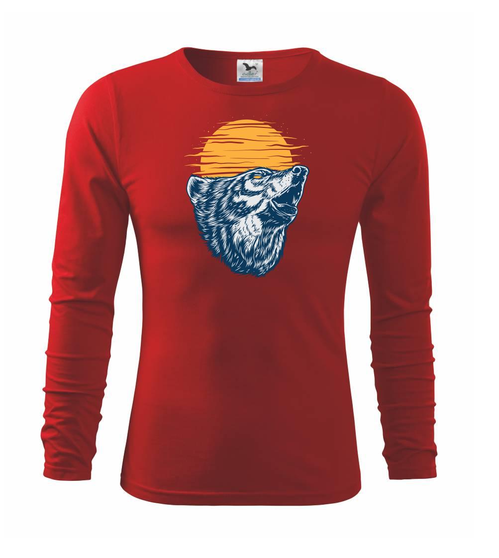 Tričká s vlkom - Vyjúci vlk - Tričko detské Long Sleeve