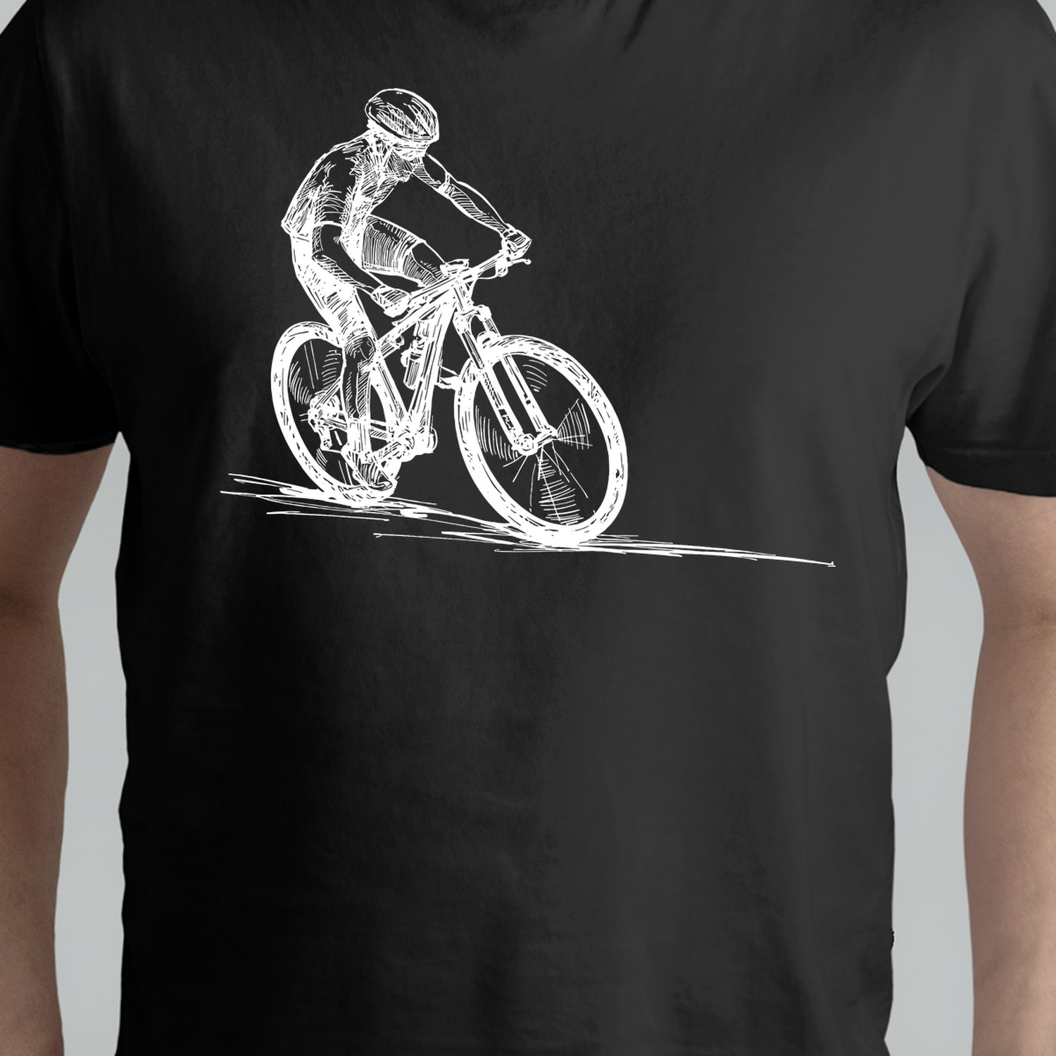 MTB kreslený cyklista