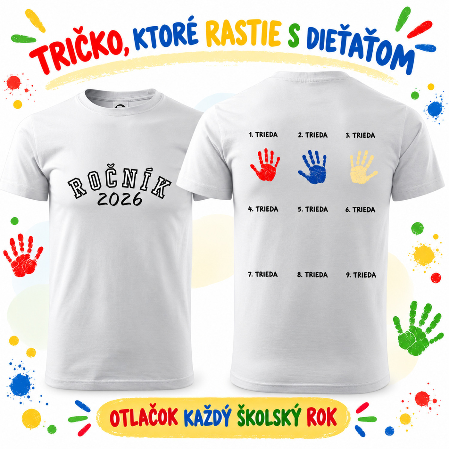 Odtlačky dlaní - základná škola - 9 rokov