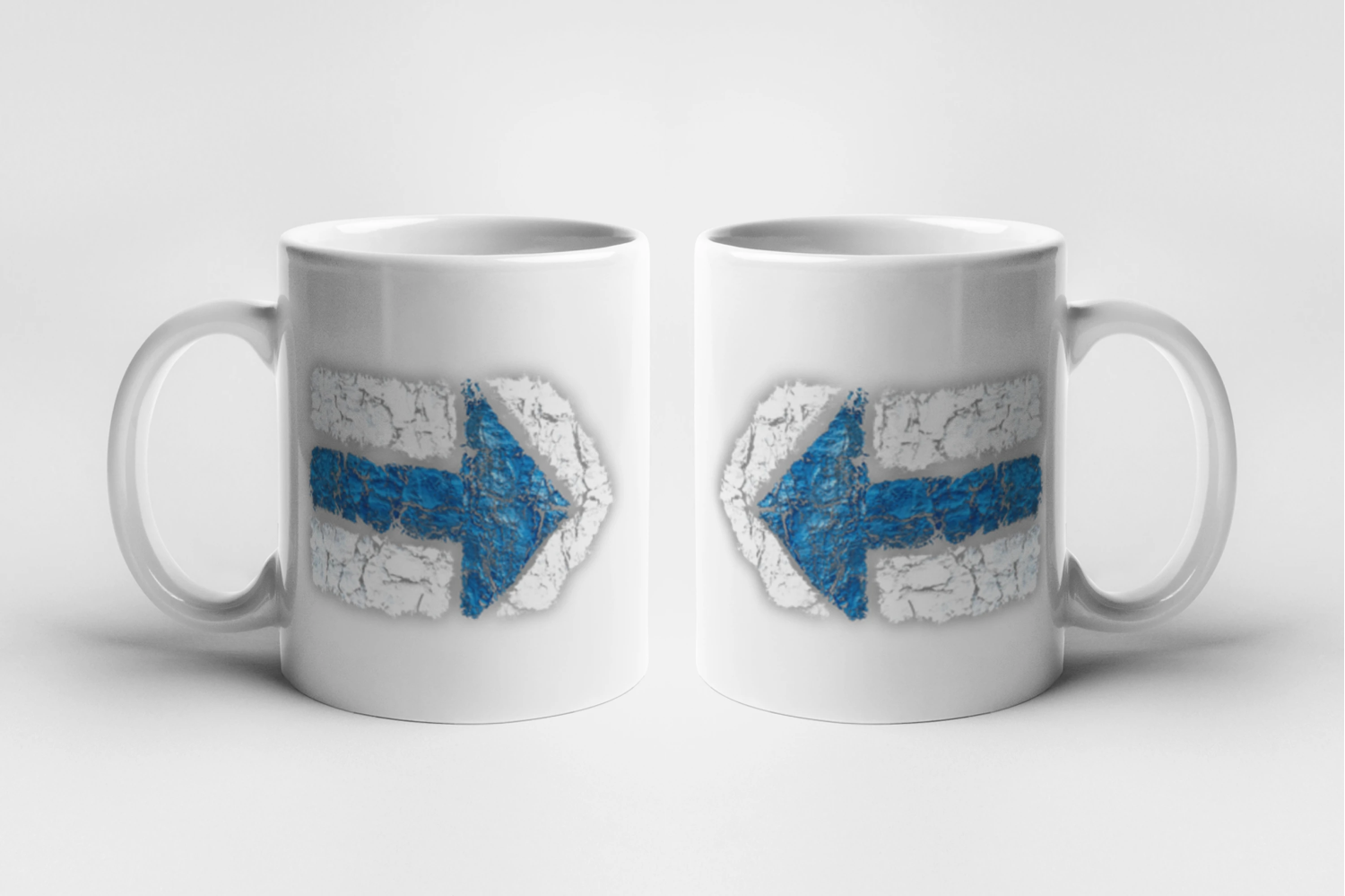 Trička na kempovanie - Párová turistická značka modrá - Párový hrnček