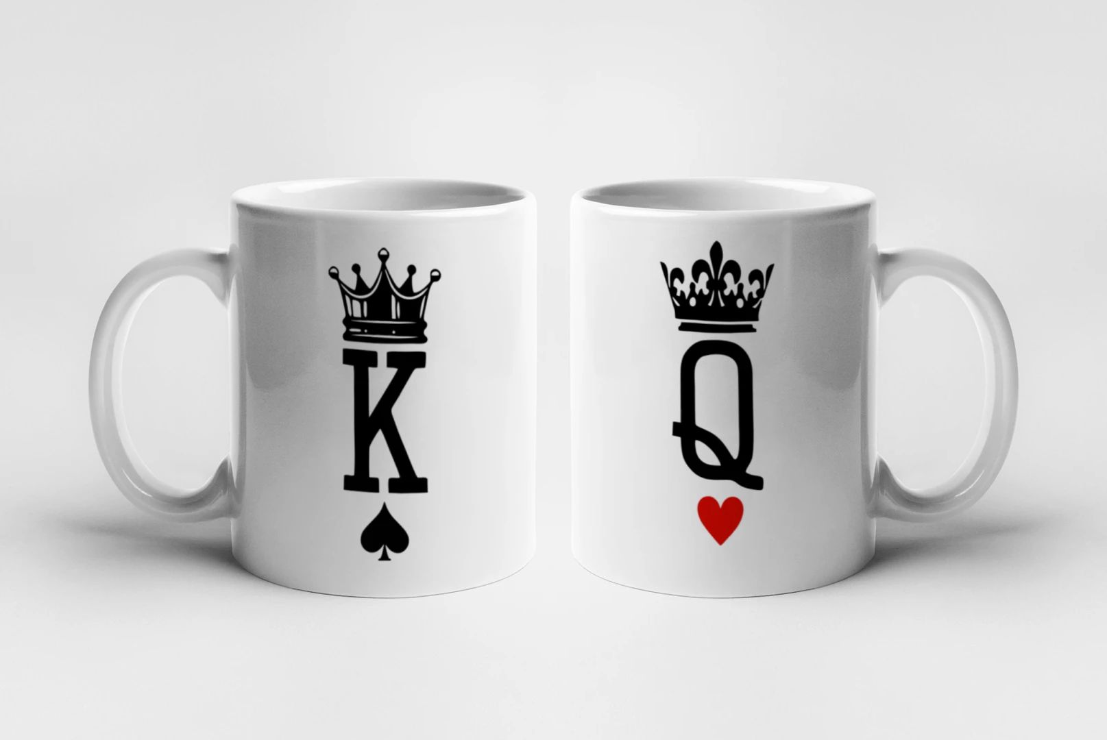 Tričká pre zamilovaných - King & Queen logo na prso - Párový hrnček
