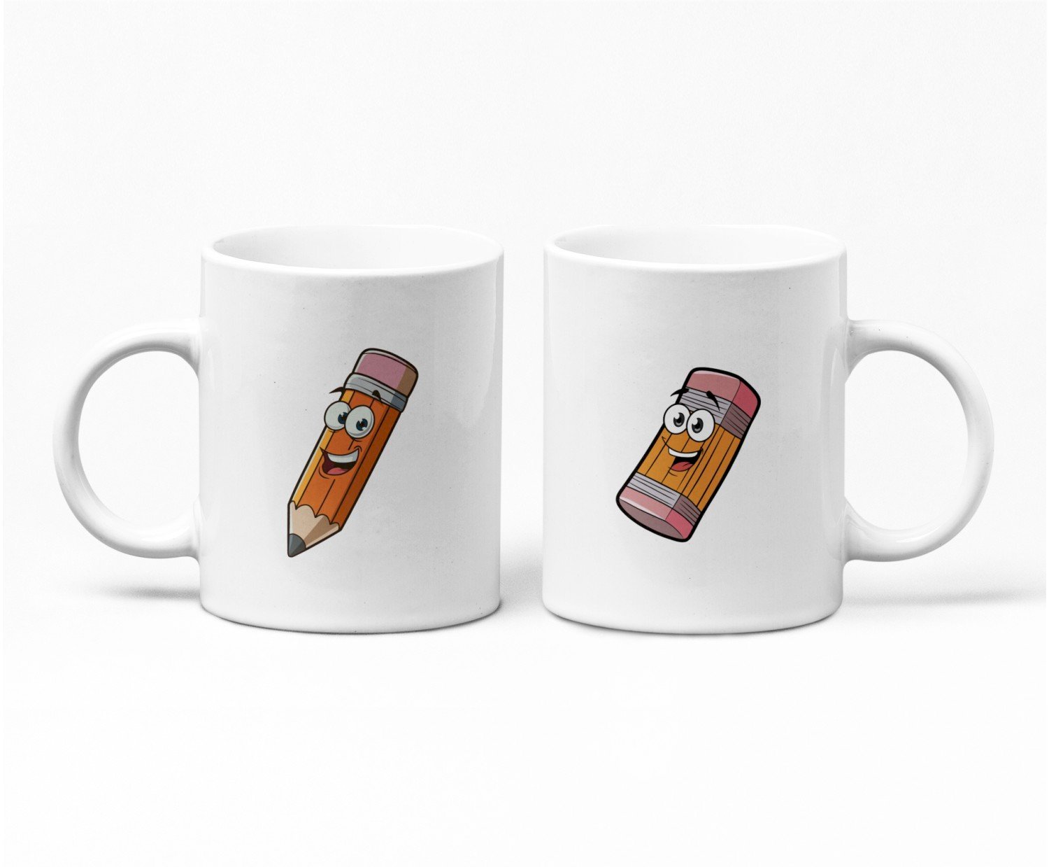 Tričká pre zamilovaných - Párový hrnček ceruzka a guma - 2 hrnčeky - Párový hrnček