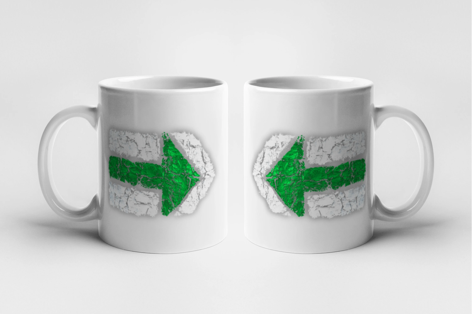 Trička na kempovanie - Párová turistická značka zelená - Párový hrnček