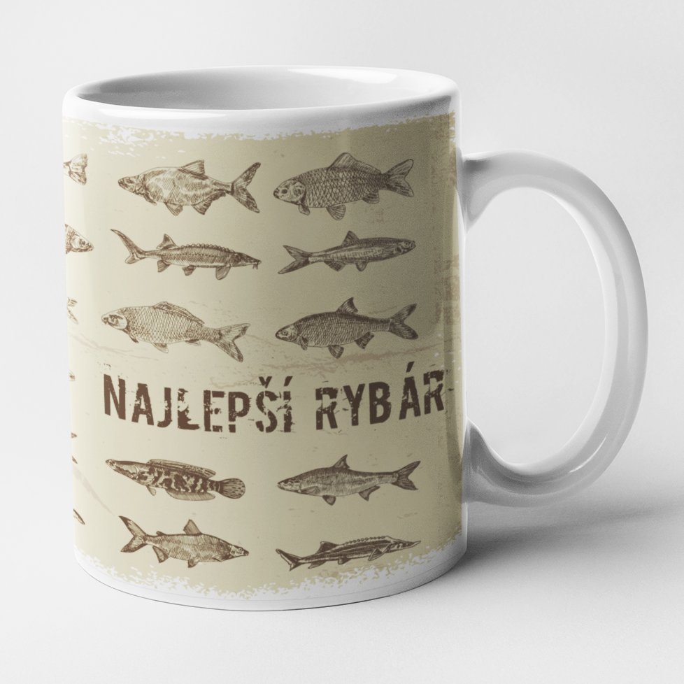 Tričká pre rybárov s potlačou - Hrnček - Najlepší rybár - Hrnček