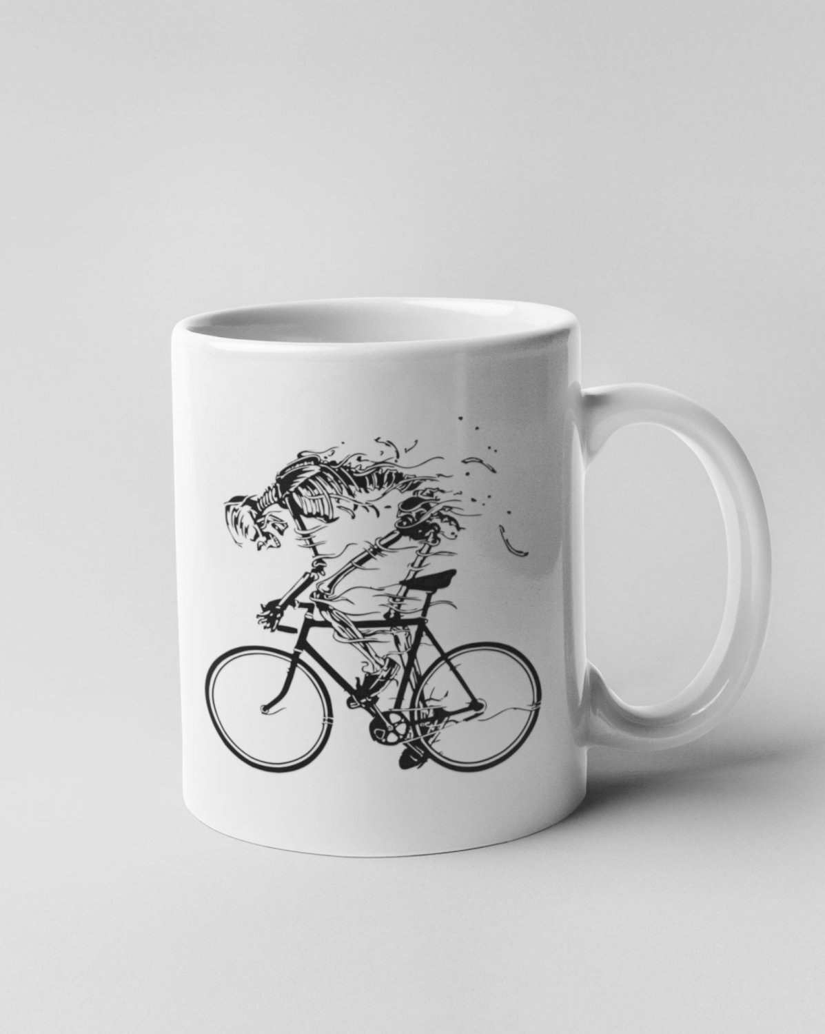 Tričko ako darček pre cyklistu - Hrnček - Cyklo kostra - Hrnček