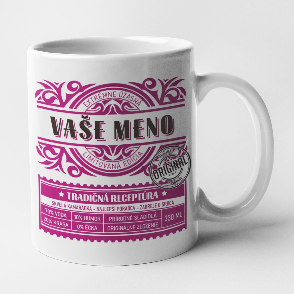 Hrnčeky s menom - Hrnček - Vaše meno - fialový - Hrnček