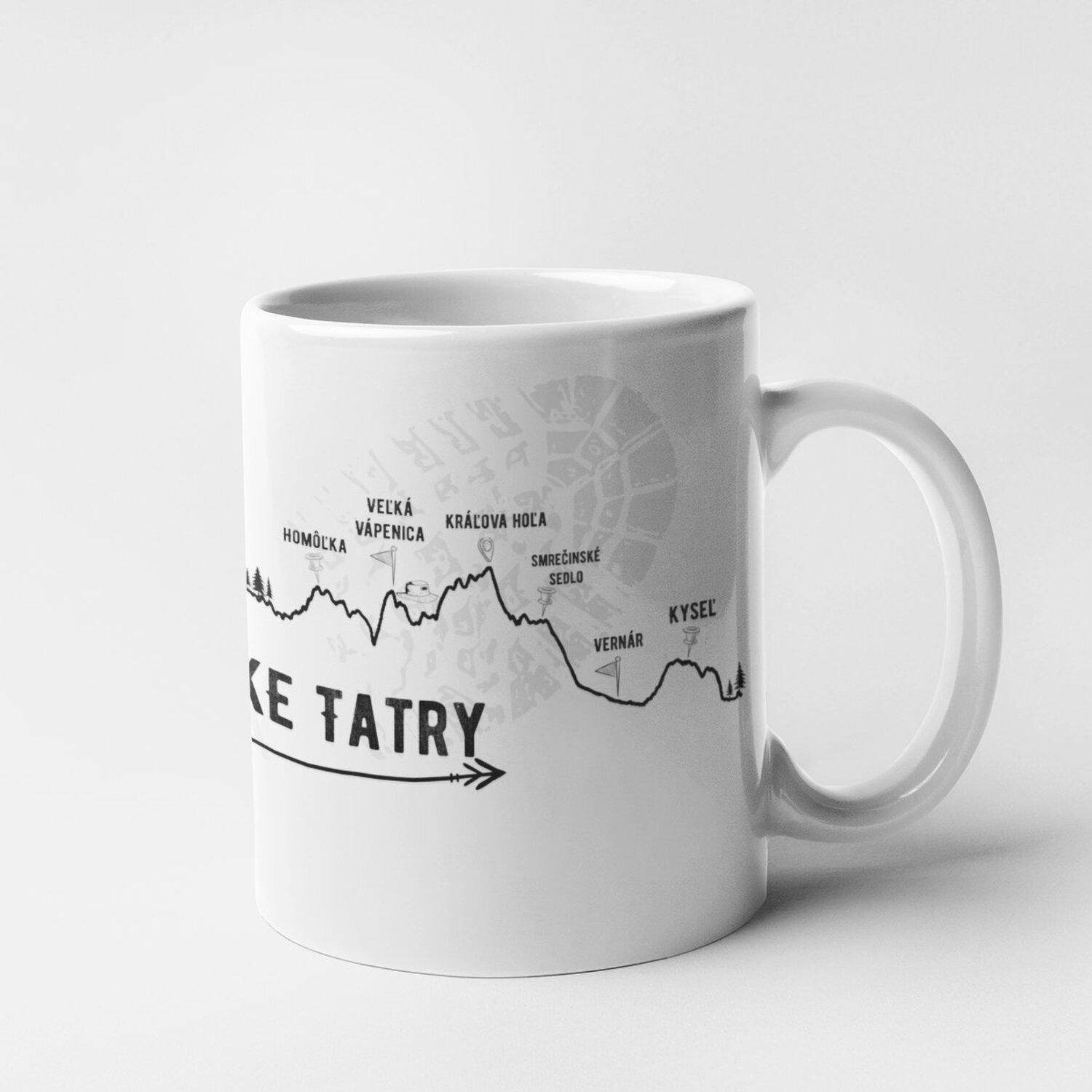 Veselé a vtipné hrnčeky s potlačou - Hrnček - profil kopců - Nízke Tatry - Hrnček