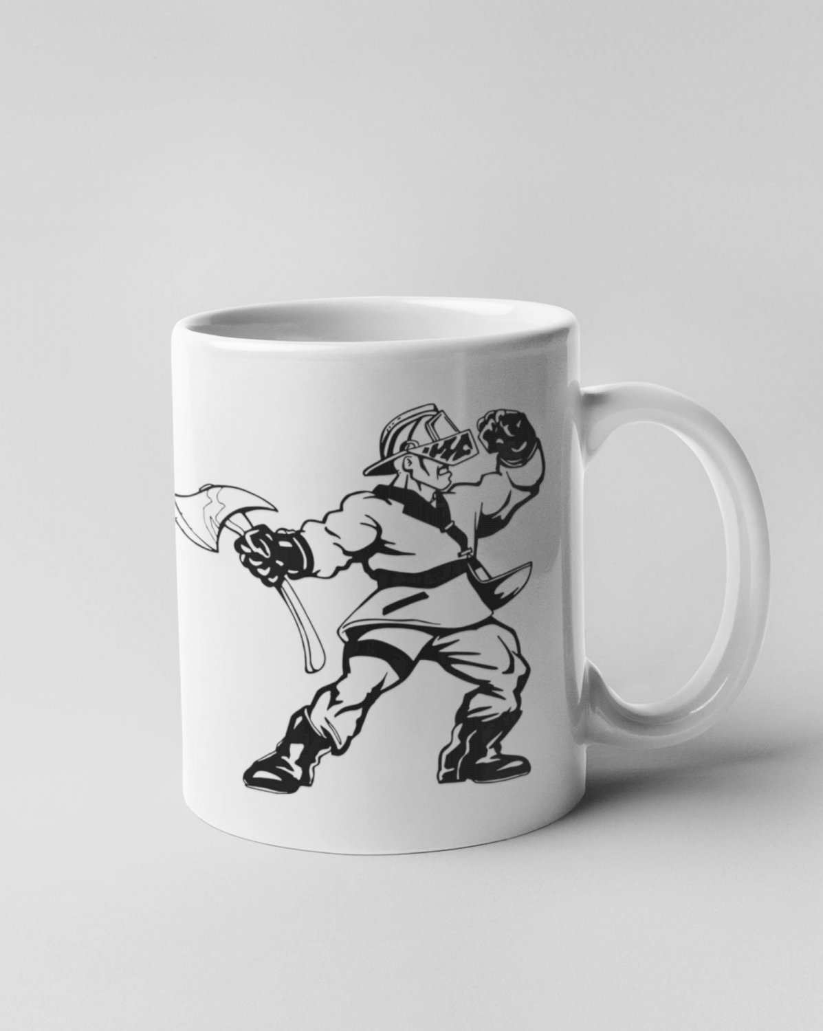 Originálne tričká pre hasičov - Hrnček - Hasič postava - Hrnček