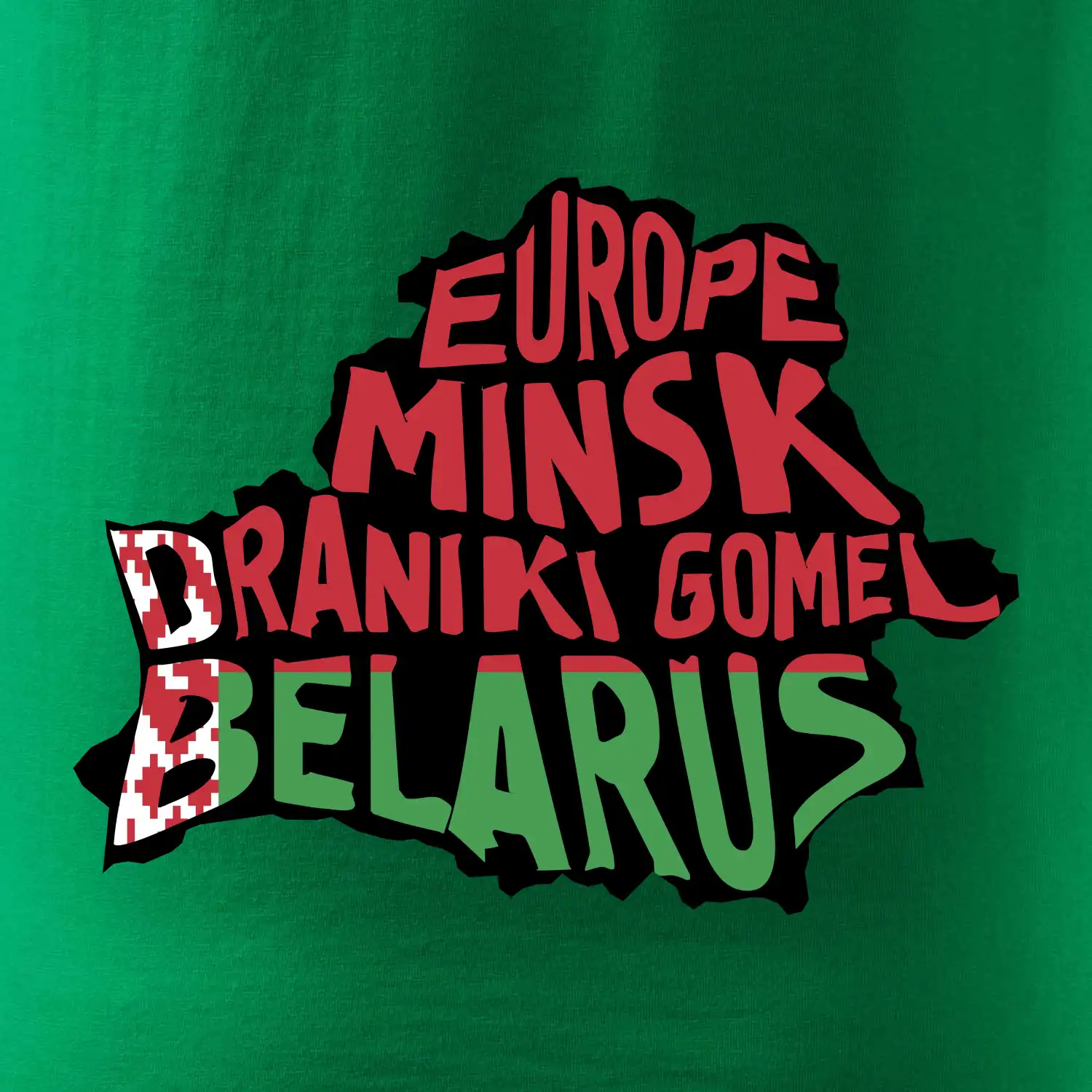 Mapy - názvy měst - Bělorusko