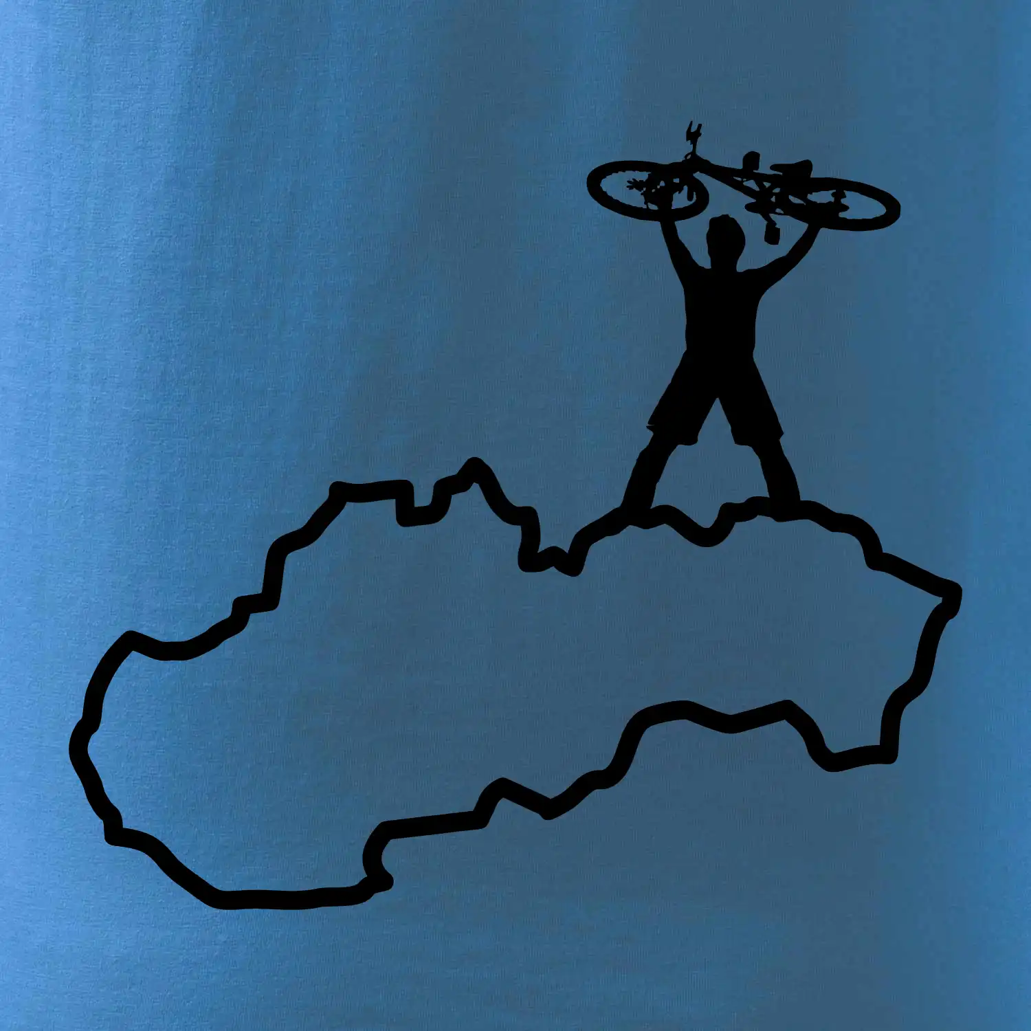 Mapa Slovenska - cyklista