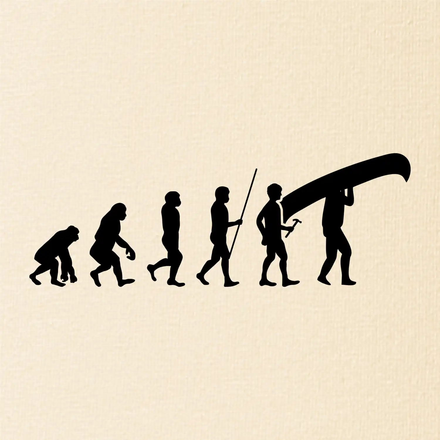 Evoluce kanoe nad hlavou