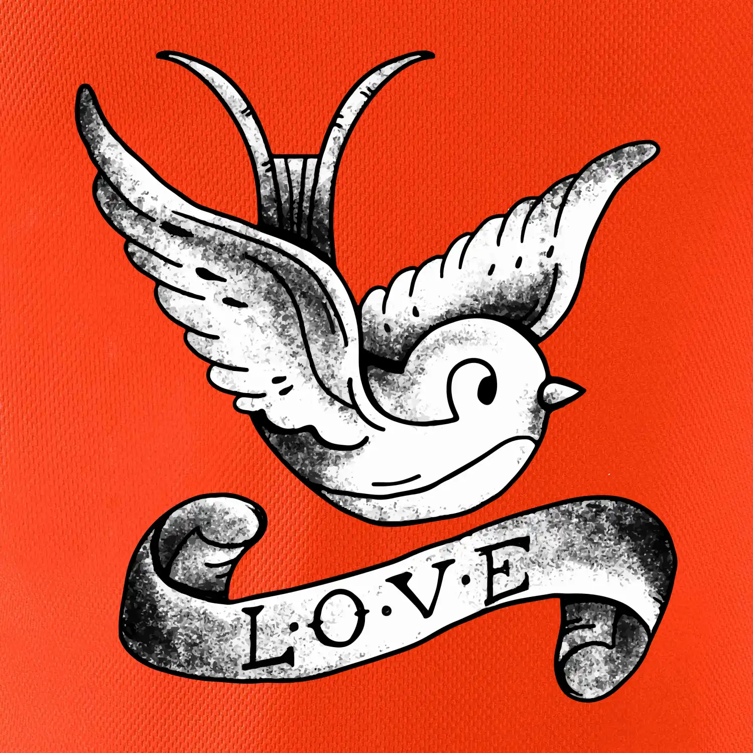 Love holubice - kreslená
