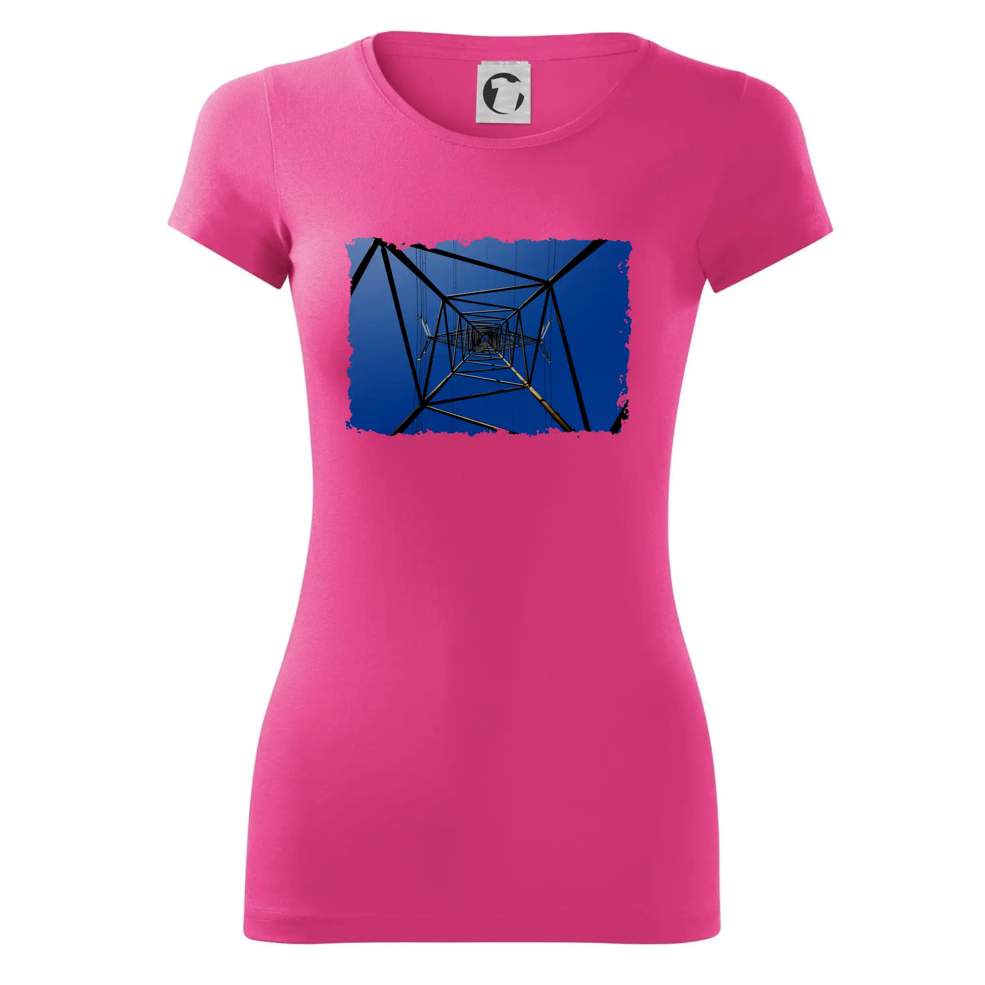 Stožár vysokého napětí zespodu