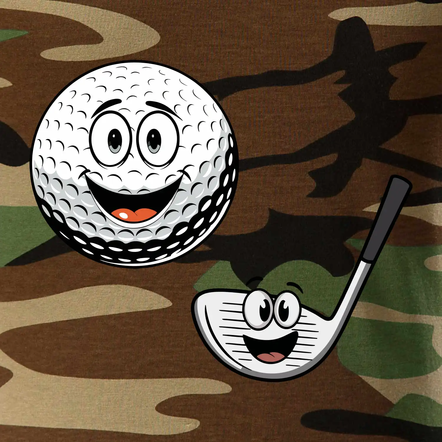 Parové triko - Golfová hůl a míček