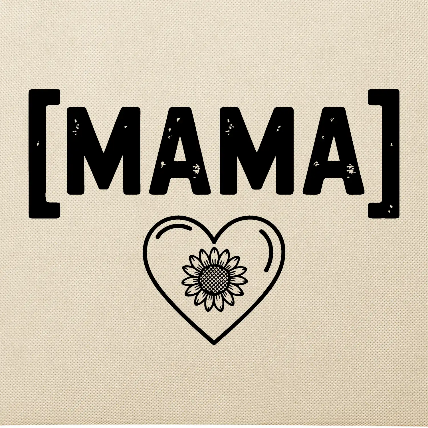 Máma nápis a srdce a slunečnice SK