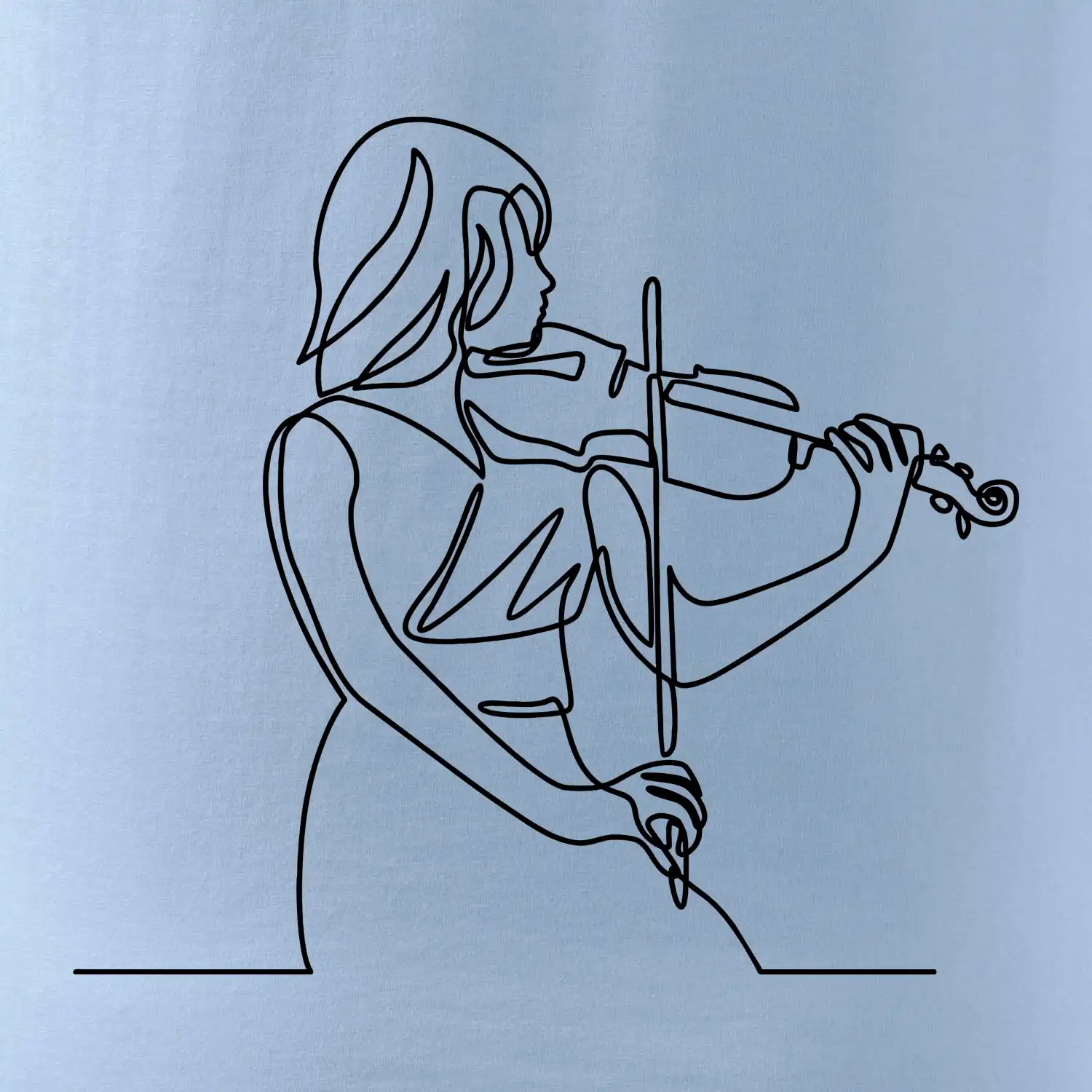 Houslistka jedním tahem