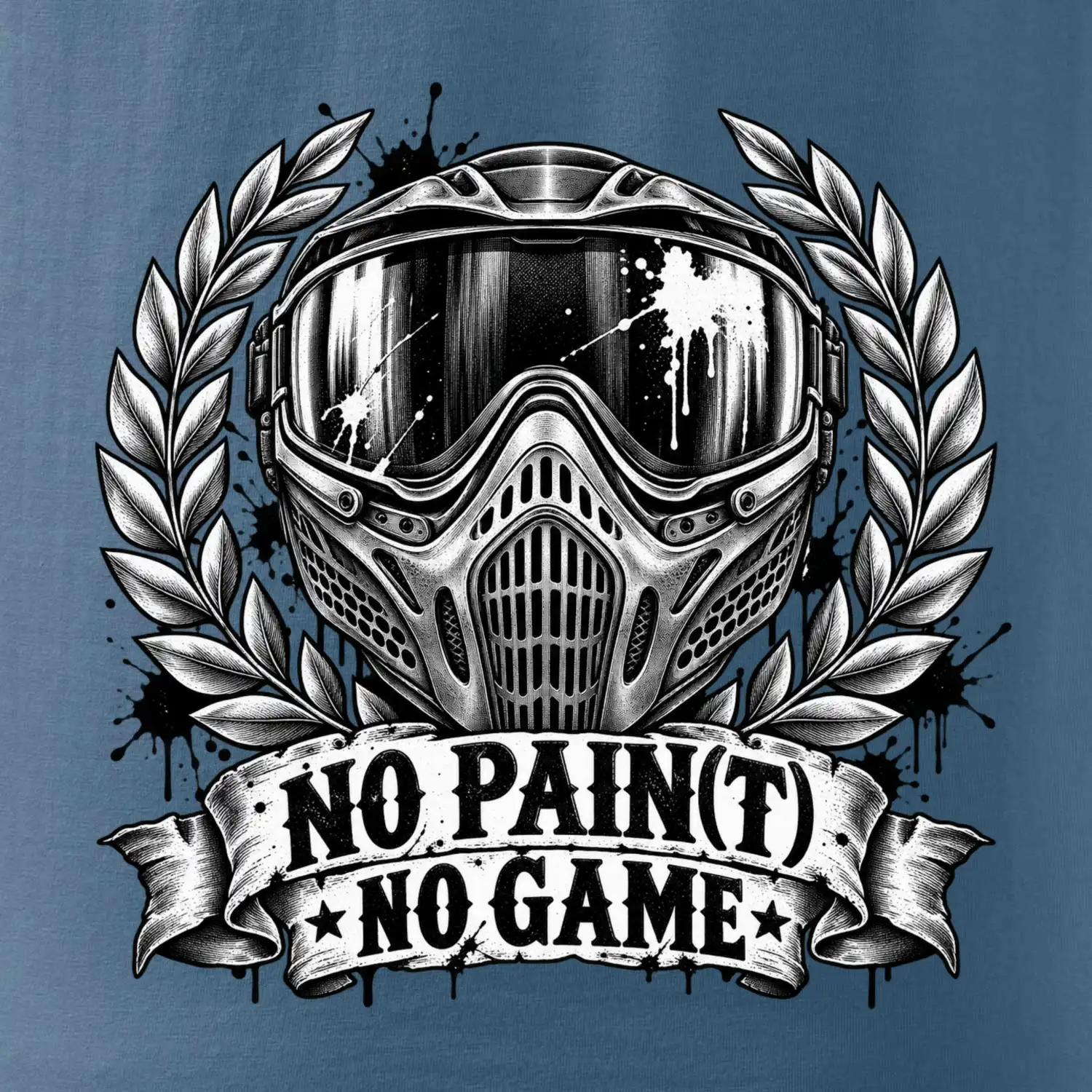 Motiv no paint no game s maskou
