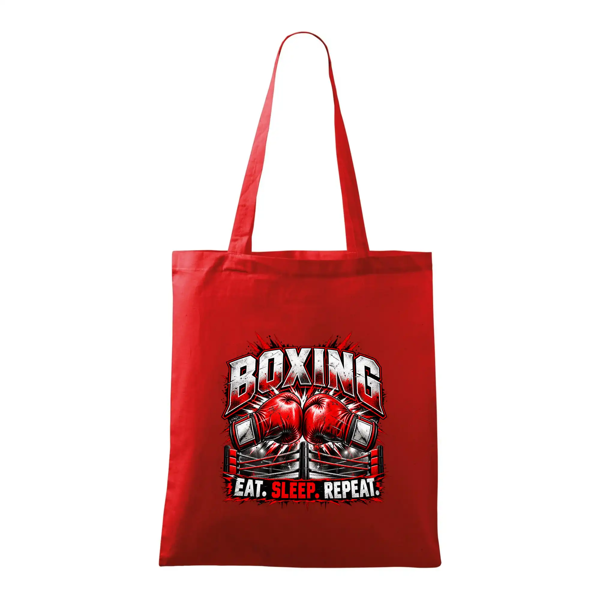 Boxerské rukavice v ringu eat sleep repeat
