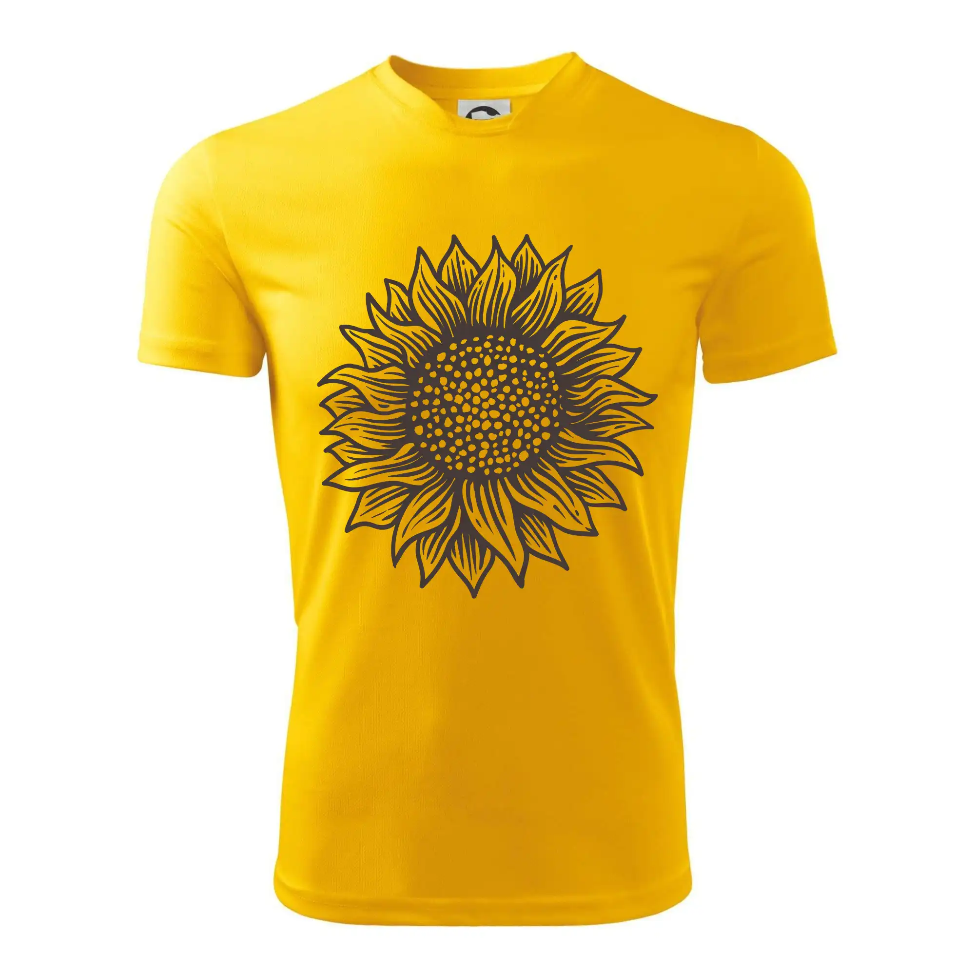 Slunečnice kreslená černobílá