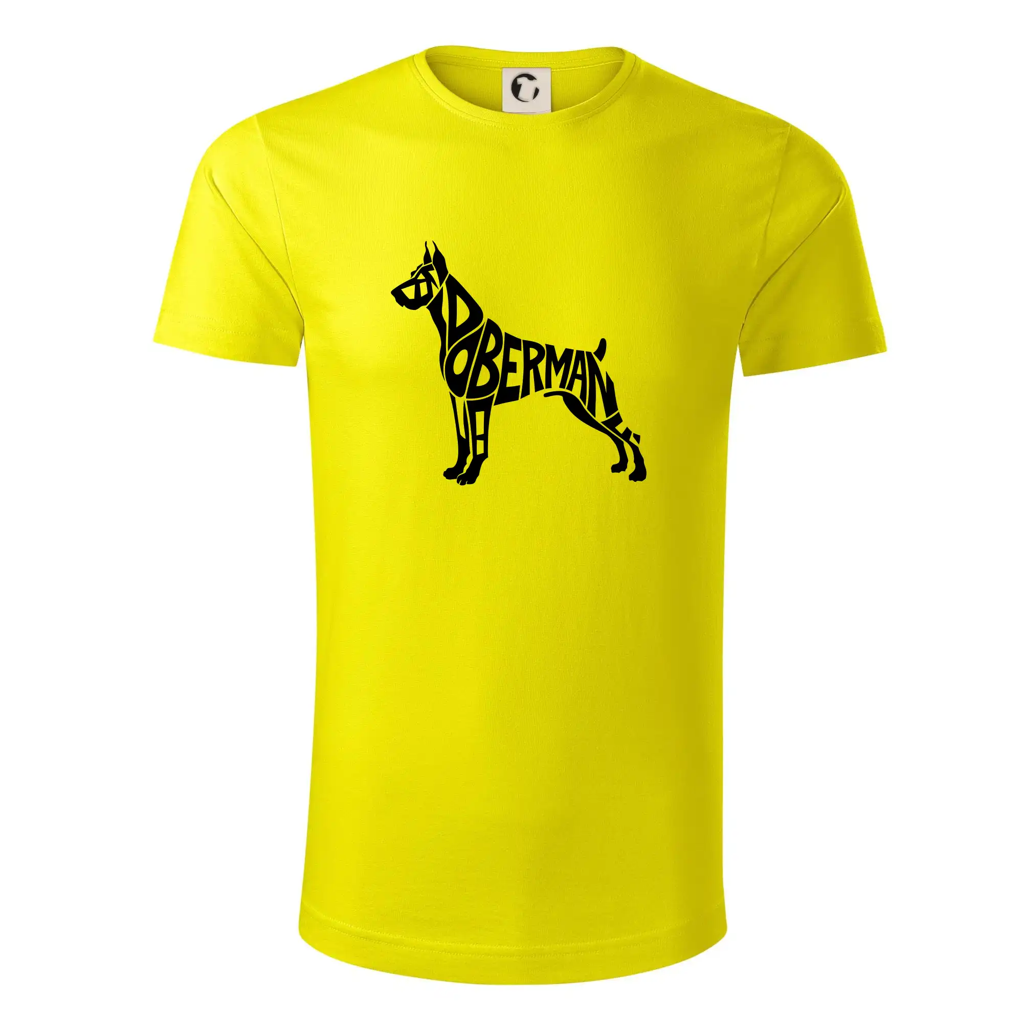 Ostatné psie plemená - Doberman - nápis v tele - Tričko z organickej bavlny