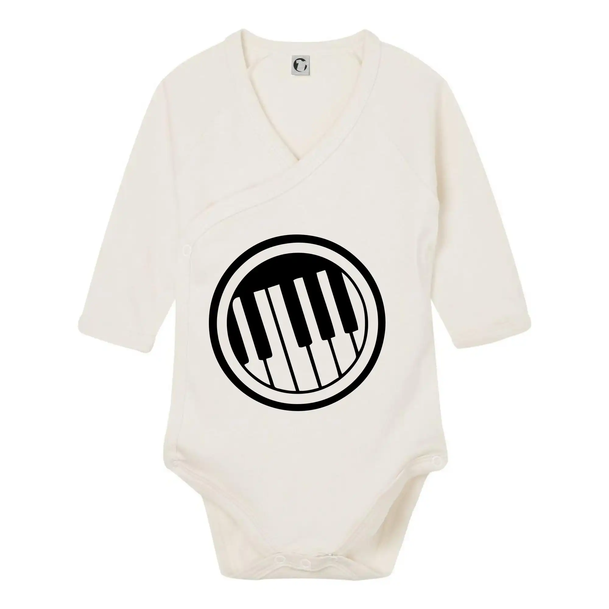 Hudobné tričká - Piano kruh - Body zavinovacie s dlhým rukávom