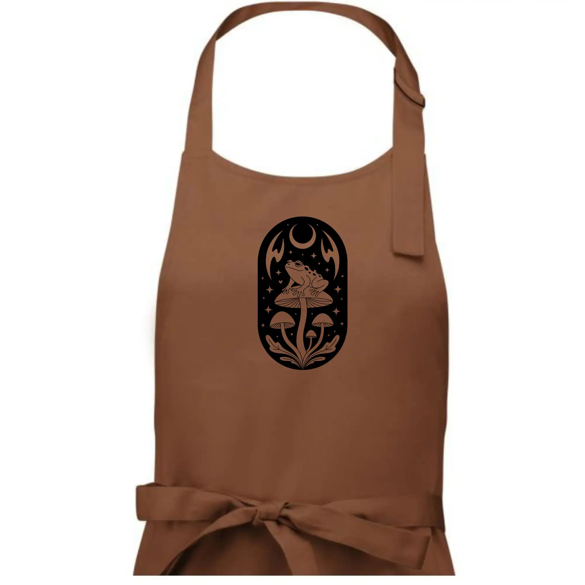 Goblincore černobílá oválná žába