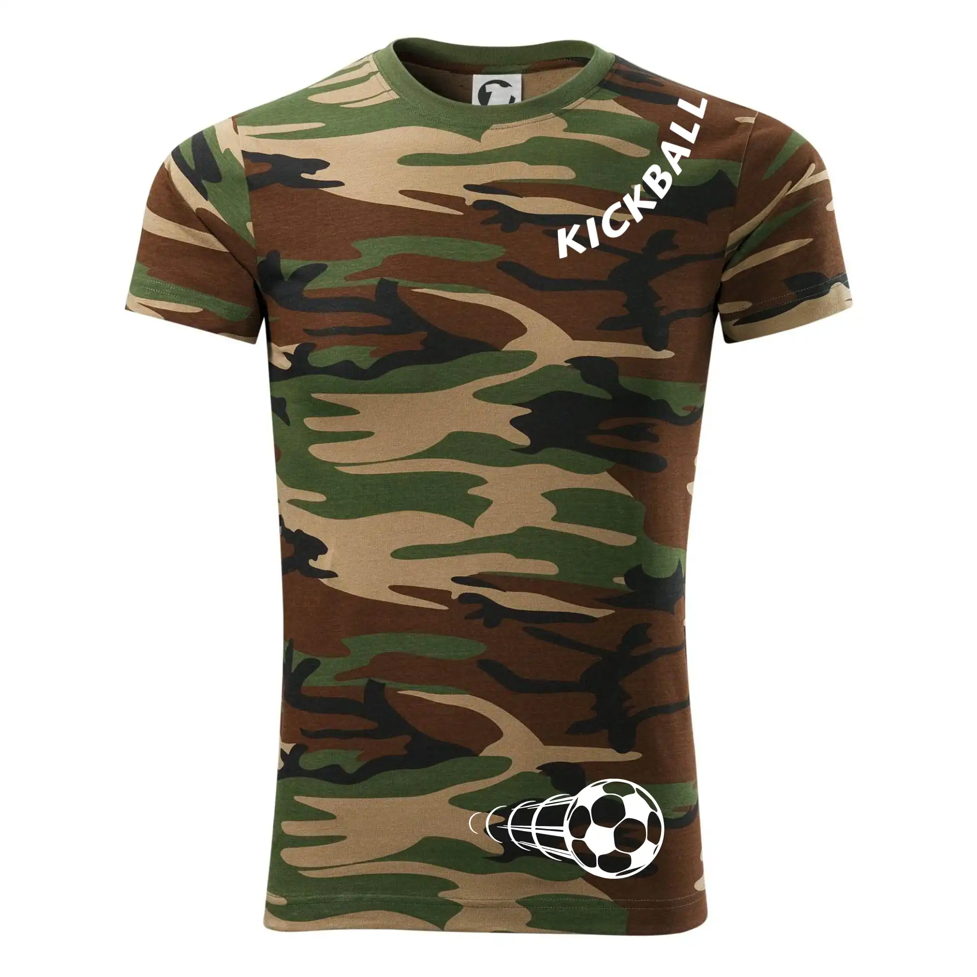 Kickball nápis šikmo