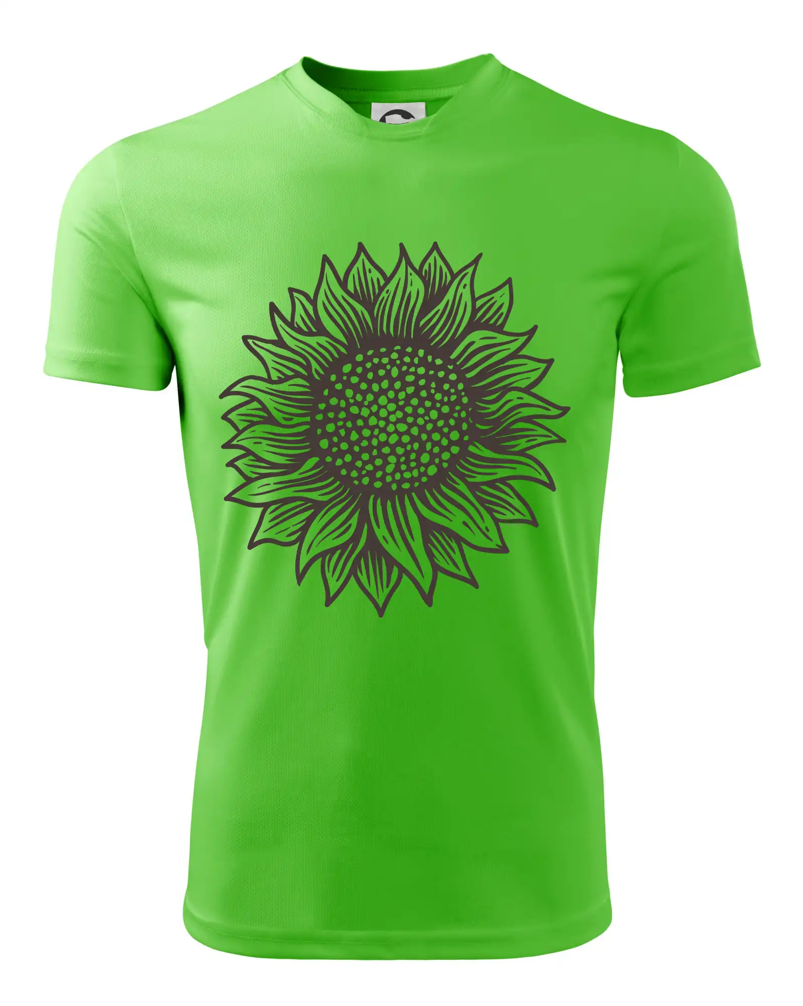 Slunečnice kreslená černobílá