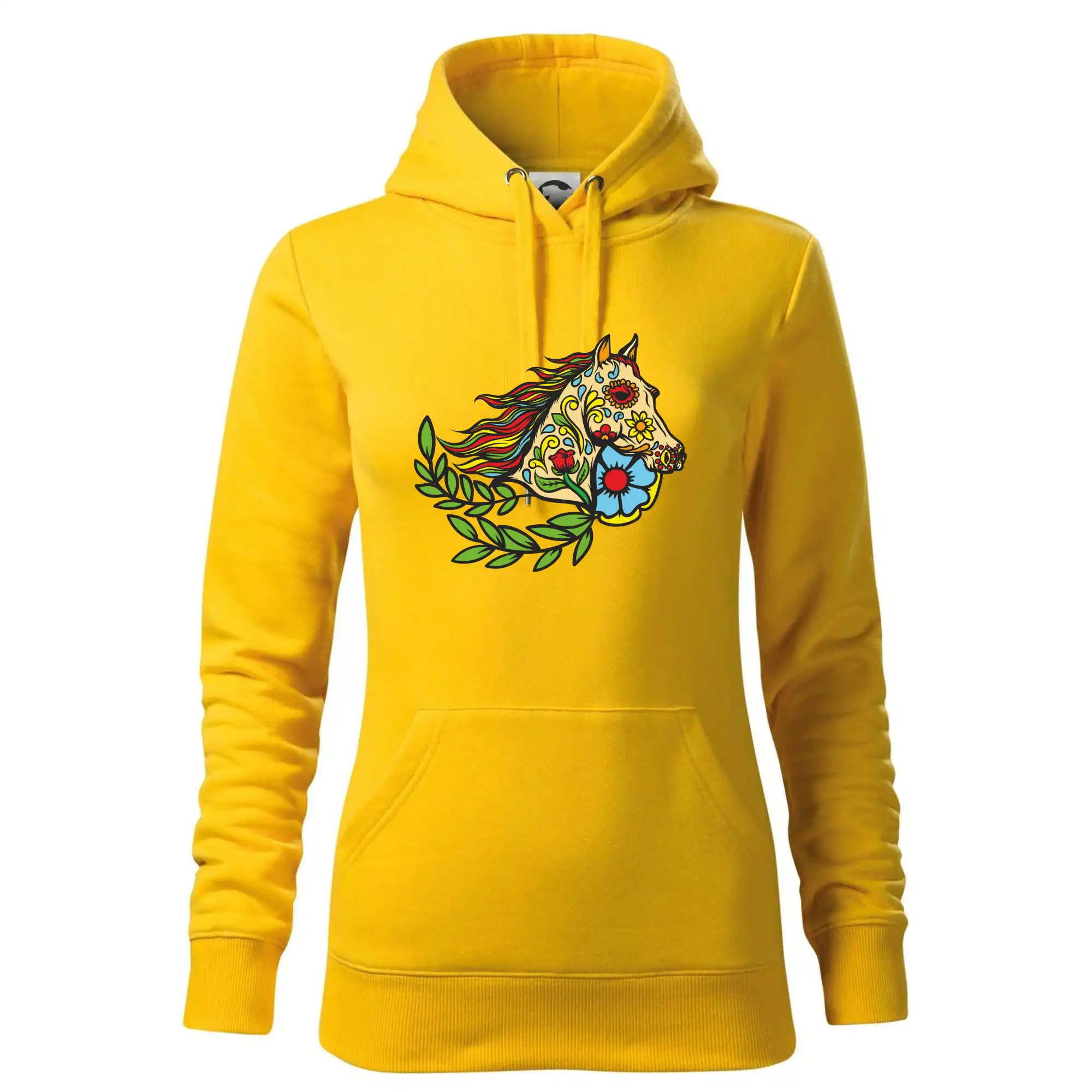 Kůň barevný s listy