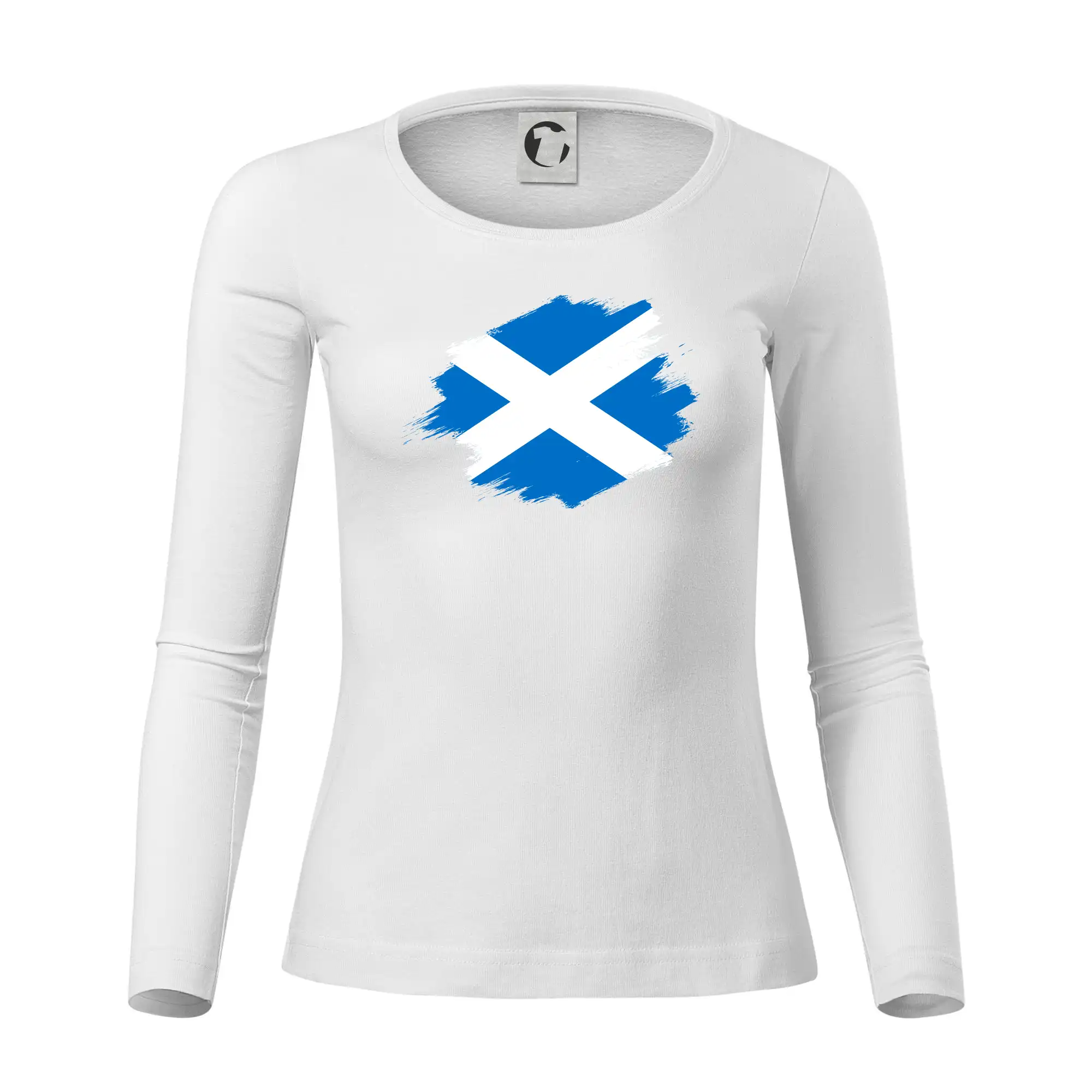 Skotská vlajka kreslená štetcem