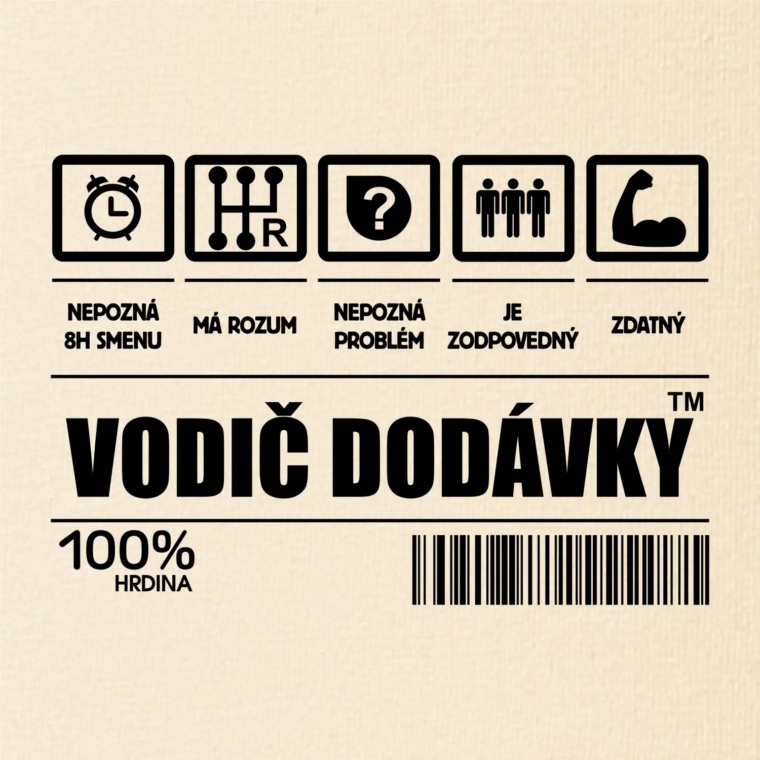 Čiarový kód - Vodič dodávky