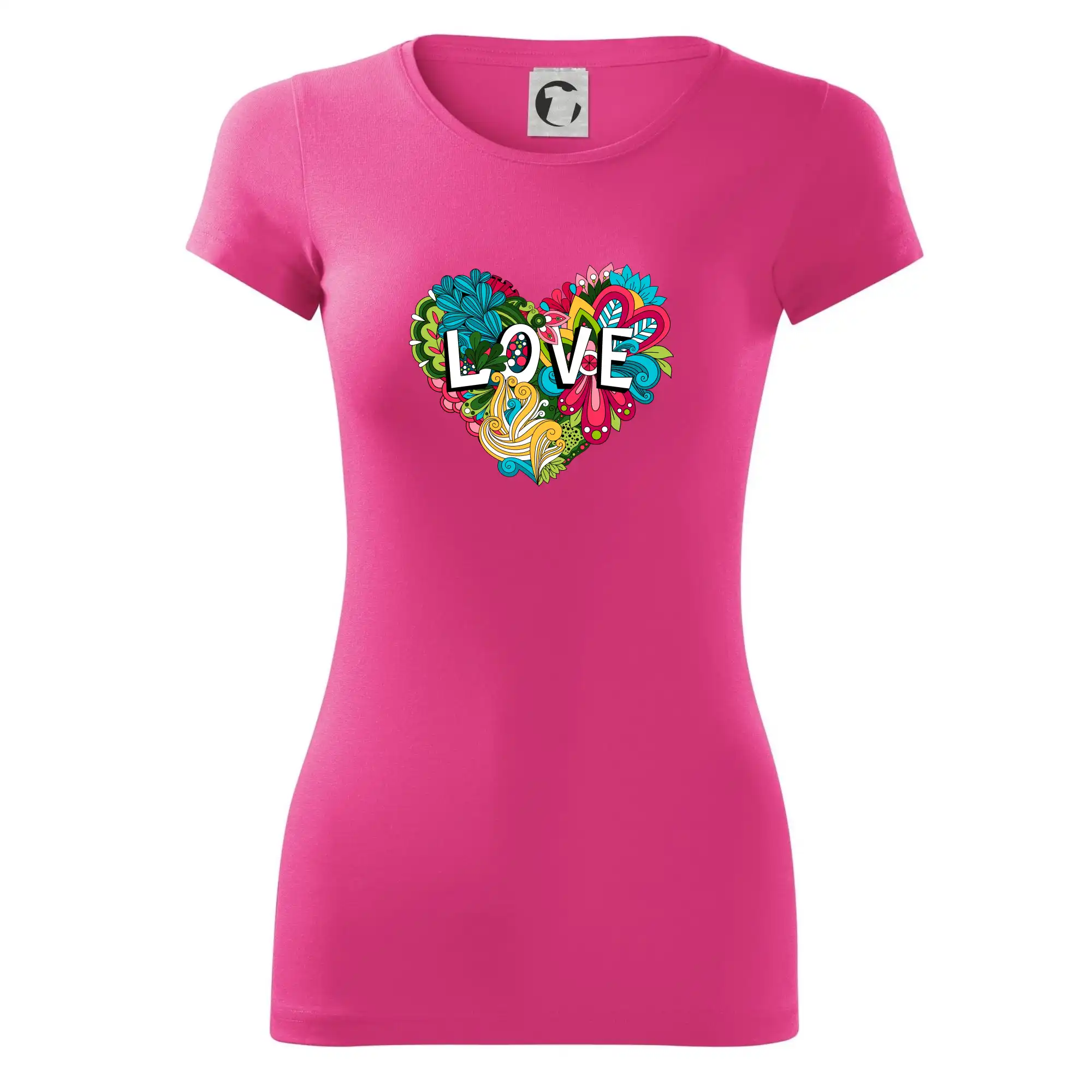 Love nápis květovaný