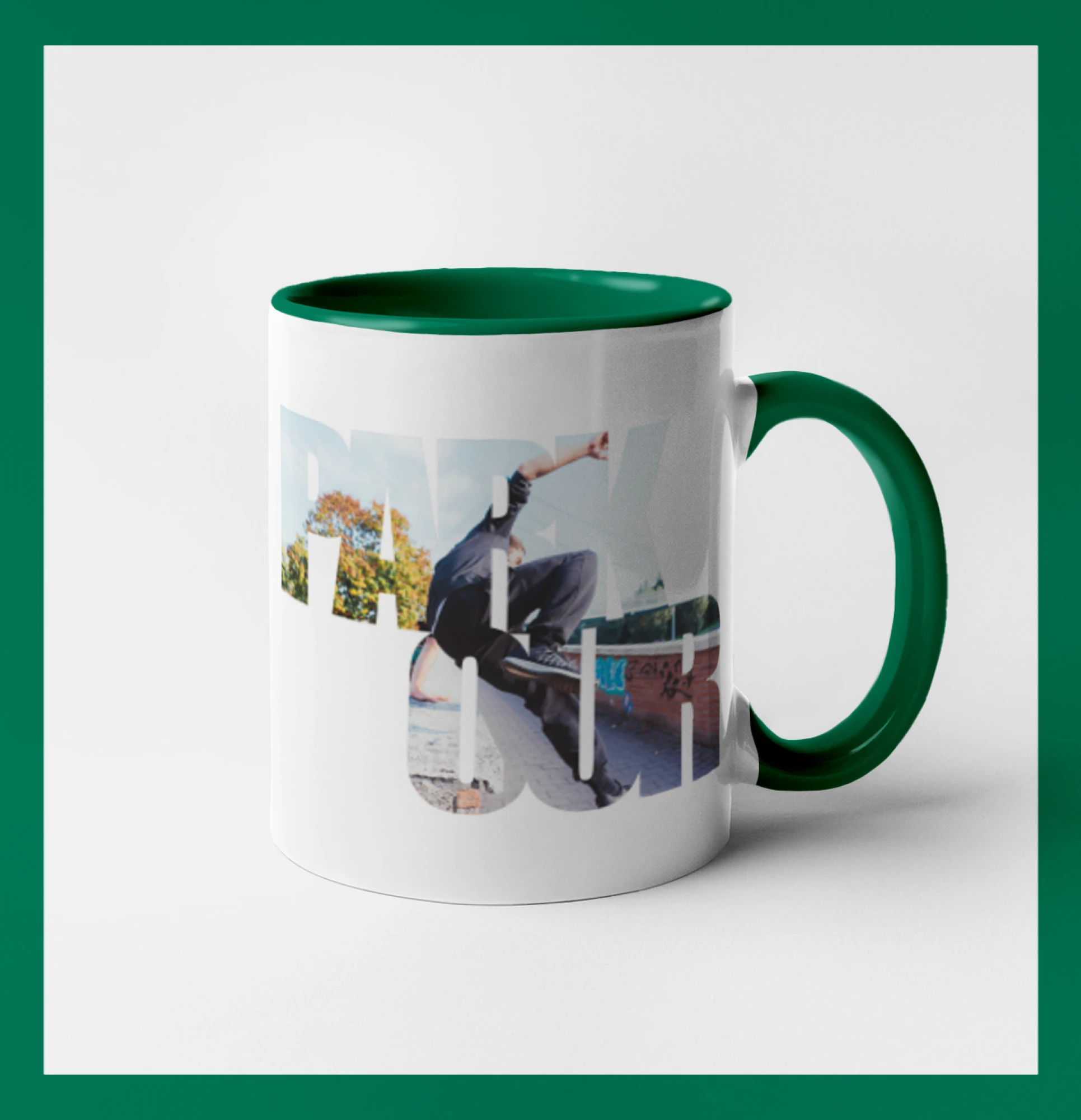 Parkour nápis ve městě