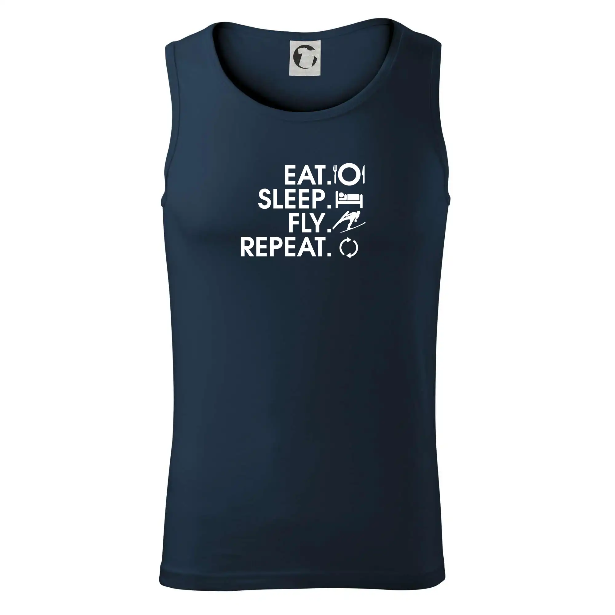 Eat sleep fly repeat - skoky na lyžích